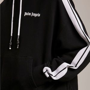 Palm Angels Black Track Hoodie in perfect condition barely worn